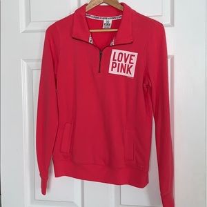Victoria’s Secret Pink Red Quarter Zip